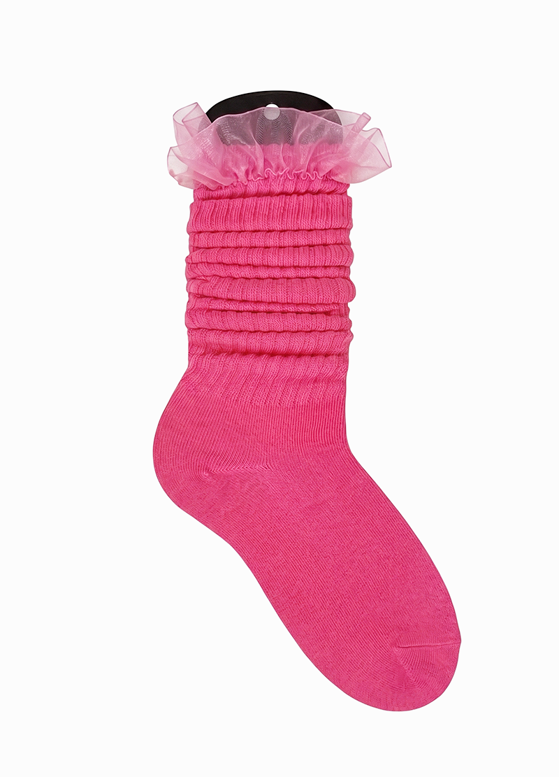 COLORFUL MESH LACE SLOUCH SOCKS(DWA5004) <Bundle>