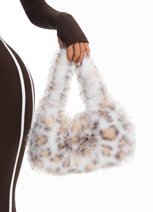 FAUX FUR LEOPARD PRINT FASHION SHOULDER BAG(MMA1103) <Bundle>