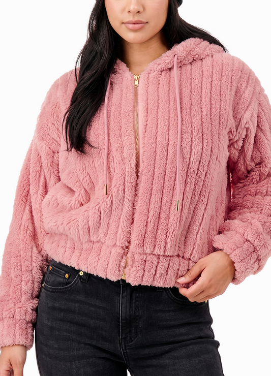 HOODED SHERPA PLUSH JACKET(MMO3011) <Bundle>