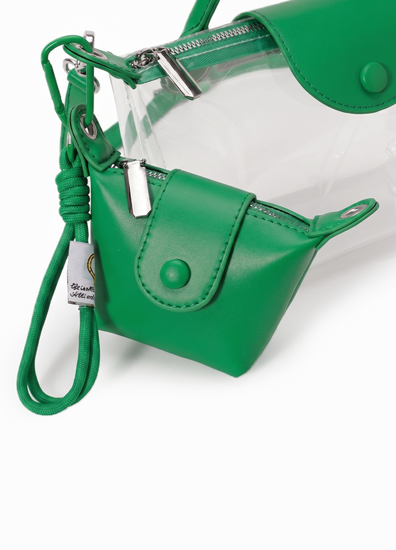 CLEAR PVC BAG WITH A COIN PURSE CHARM(MMA1086) <Bundle>