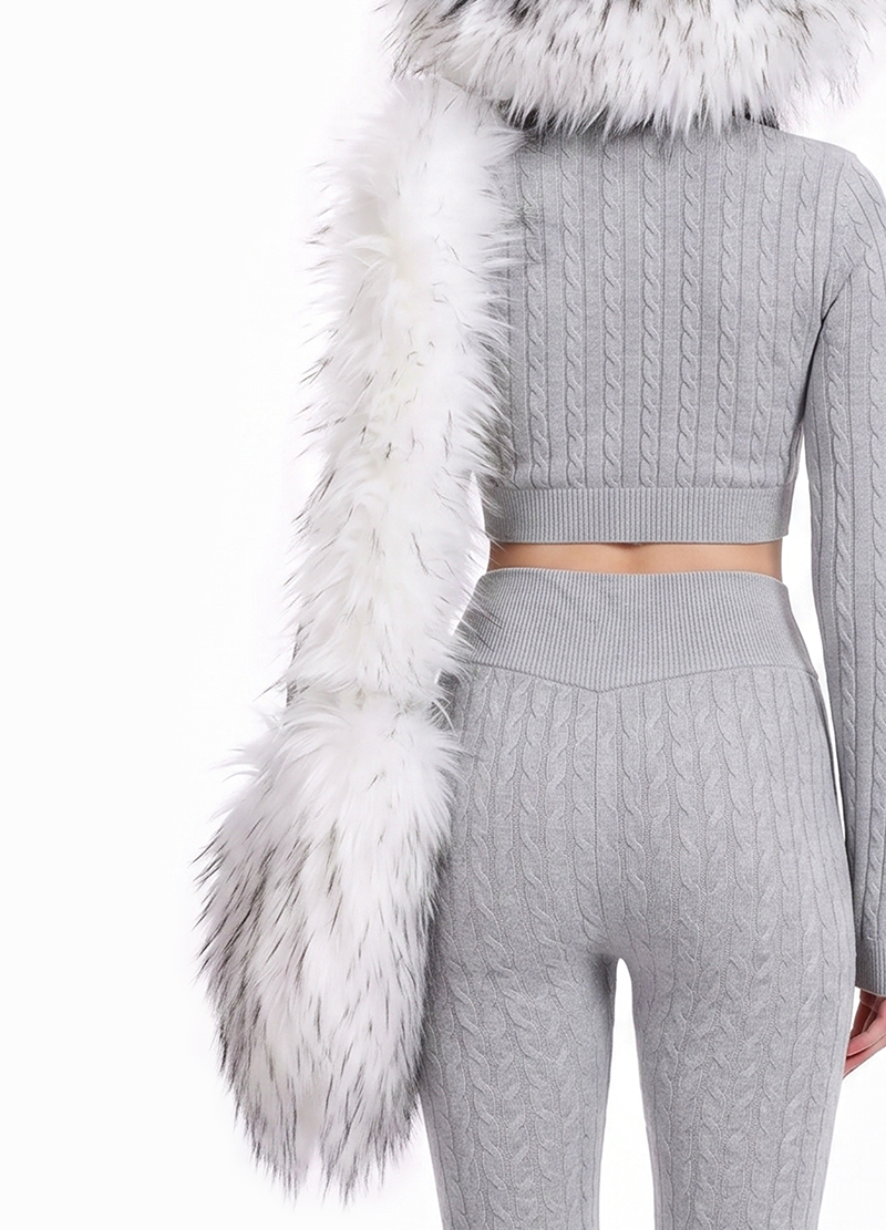 FUZZY FAUX FUR HEART BAG(MMA1014N) <Bundle>