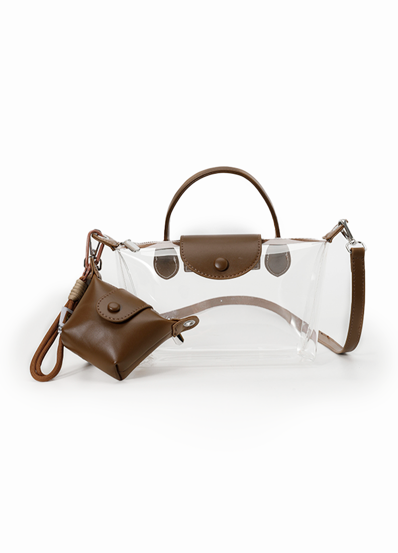 CLEAR PVC BAG WITH A COIN PURSE CHARM(MMA1086) <Bundle>
