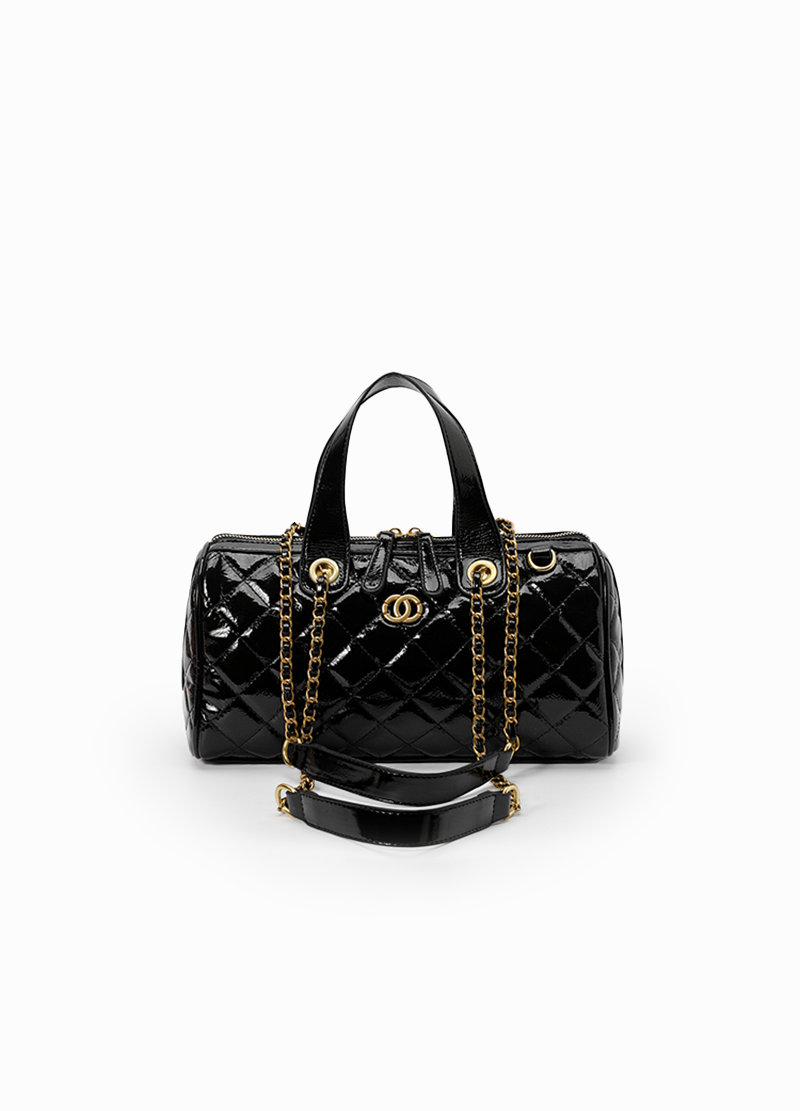 GLOSSY QUILTED CHAIN BAG(MMA1076) <Bundle>