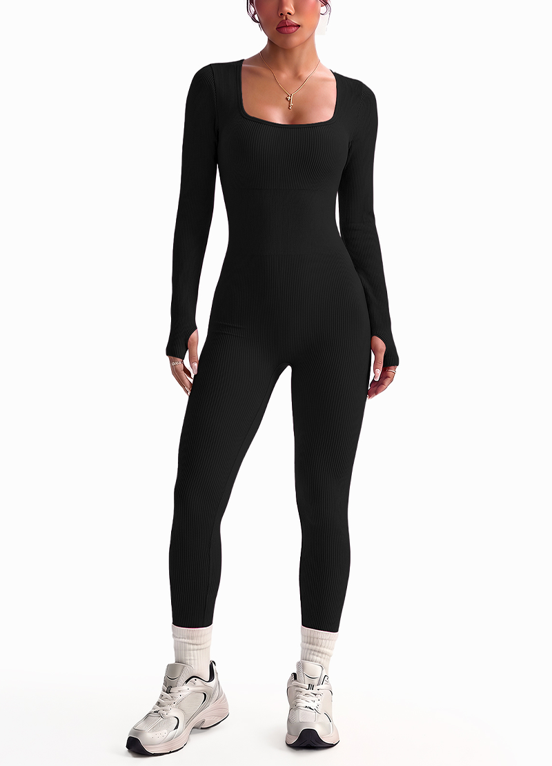 U-NECK BACK CUTOUT & SELF-TIE JUMPSUIT WITH BRA PAD(MMJ1063) <Bundle>