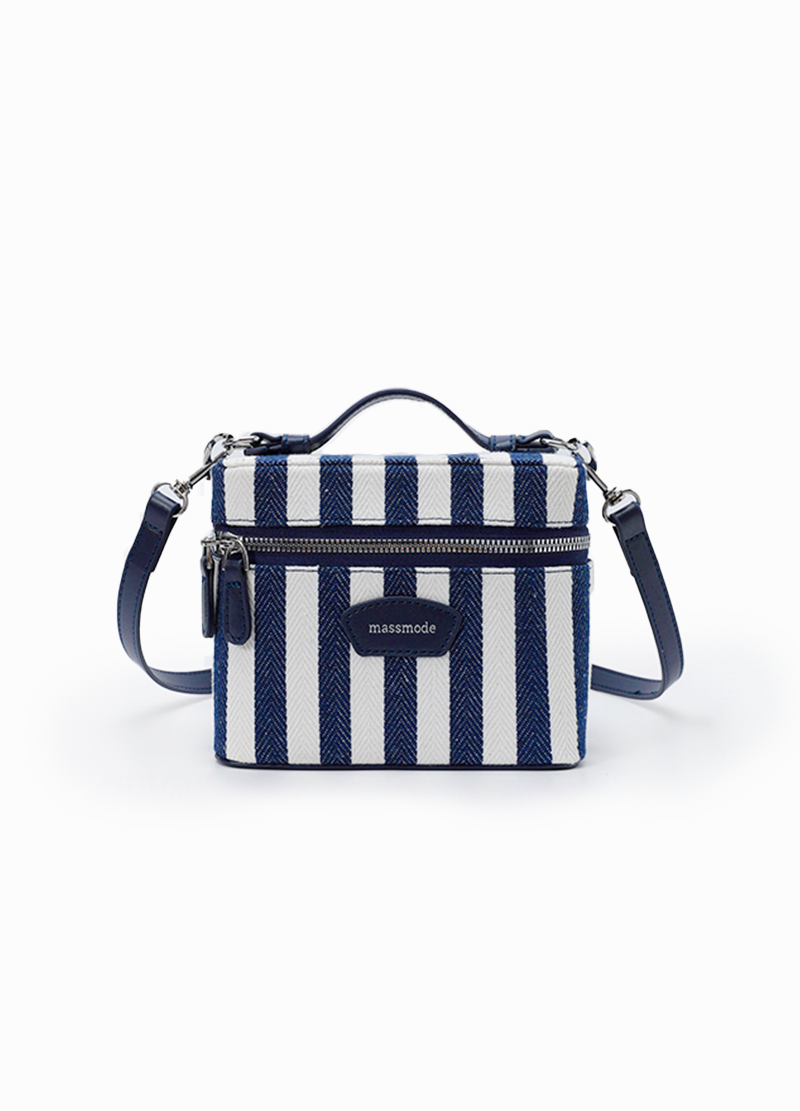 STRIPED CANVAS BOX BAG(MMA1078) <Bundle>