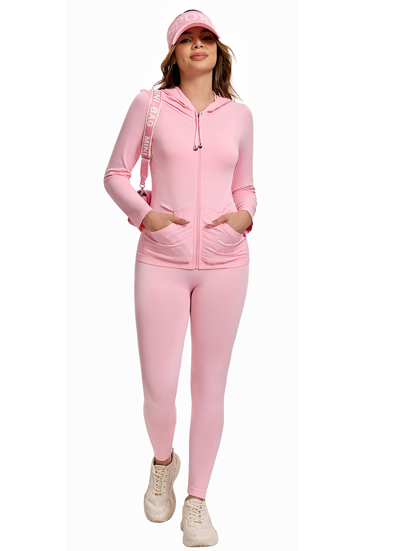 BASIC SEAMLESS HOODIE ZIP UP SET(DWS1001R) <Bundle>