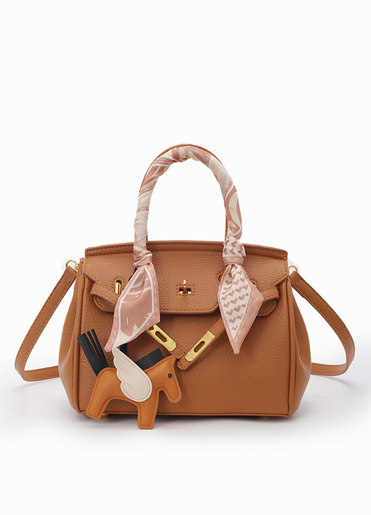 CLASSIC BIRKIN STYLE BAG WITH CHARM(MMA1077) <Bundle>
