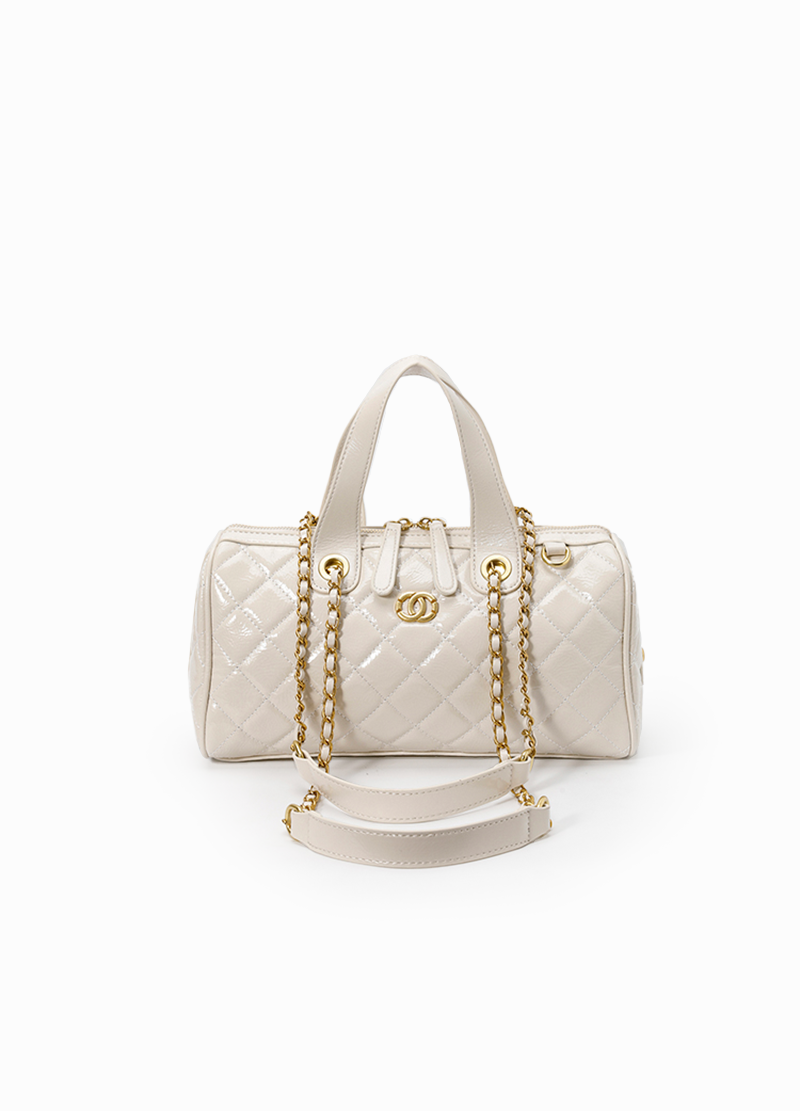 GLOSSY QUILTED CHAIN BAG(MMA1076) <Bundle>