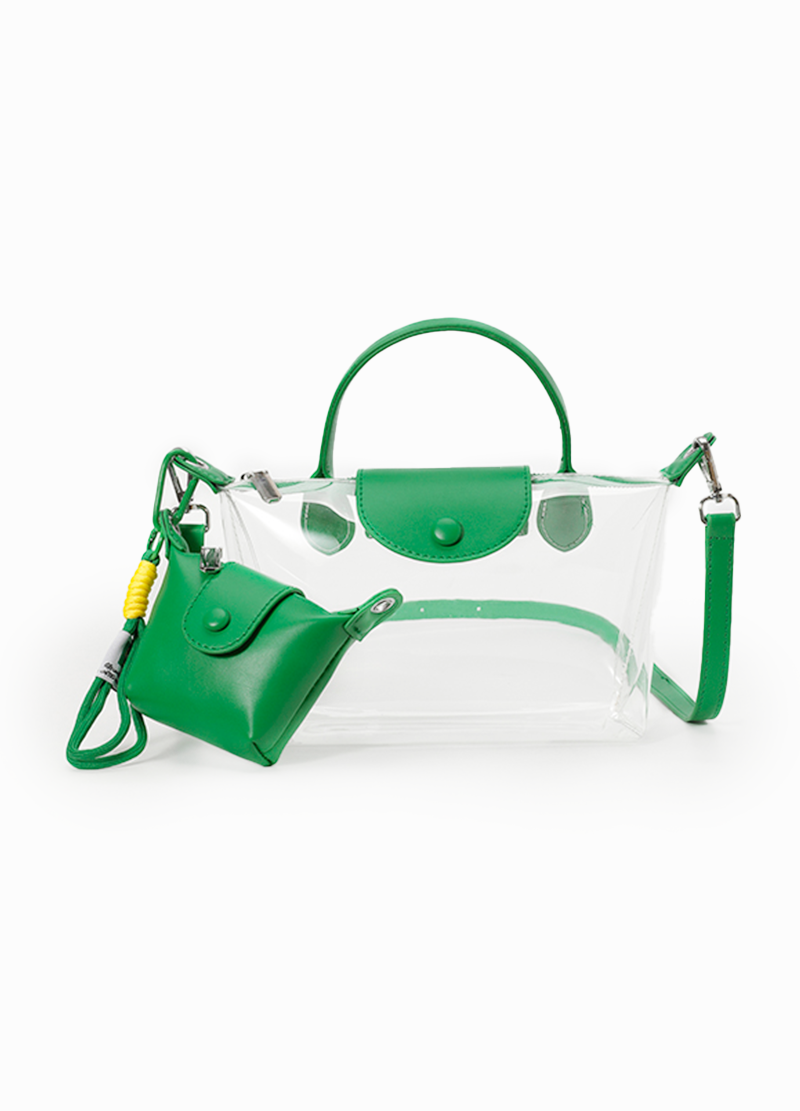 CLEAR PVC BAG WITH A COIN PURSE CHARM(MMA1086) <Bundle>