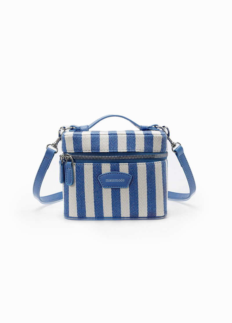 STRIPED CANVAS BOX BAG(MMA1078) <Bundle>