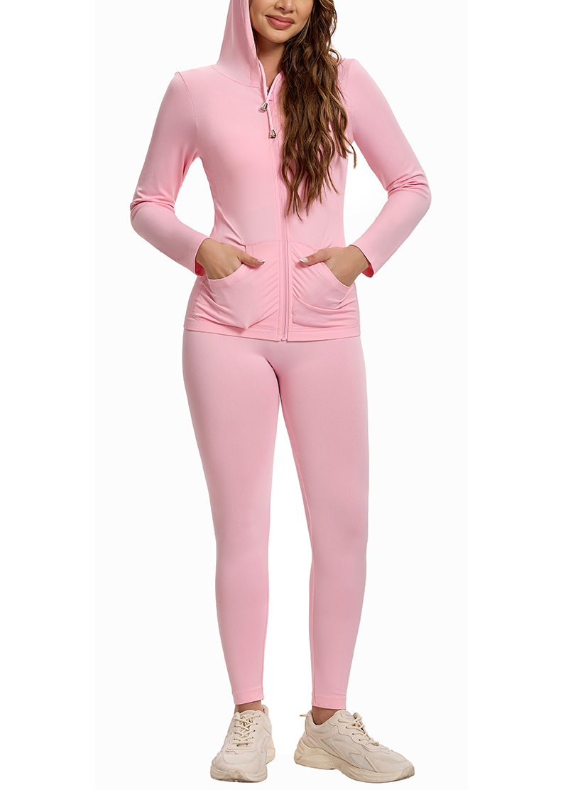 BASIC SEAMLESS HOODIE ZIP UP SET(DWS1001R) <Bundle>