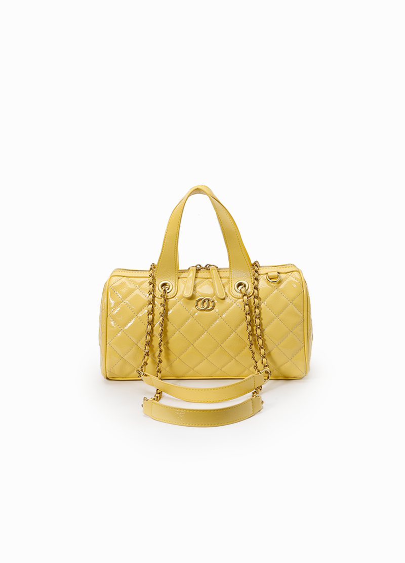 GLOSSY QUILTED CHAIN BAG(MMA1076) <Bundle>