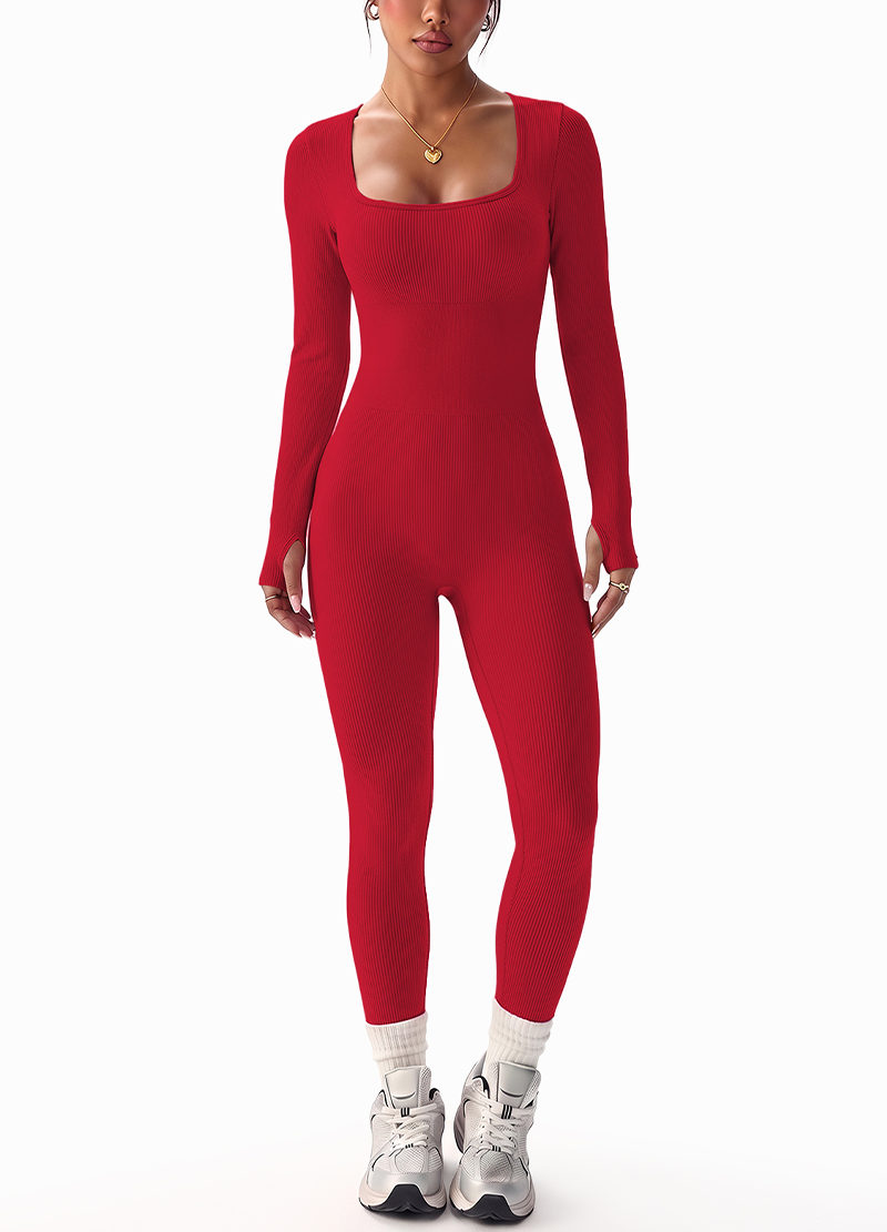 U-NECK BACK CUTOUT & SELF-TIE JUMPSUIT WITH BRA PAD(MMJ1063) <Bundle>