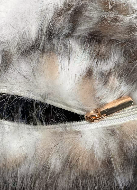 FAUX FUR LEOPARD PRINT FASHION SHOULDER BAG(MMA1103) <Bundle>
