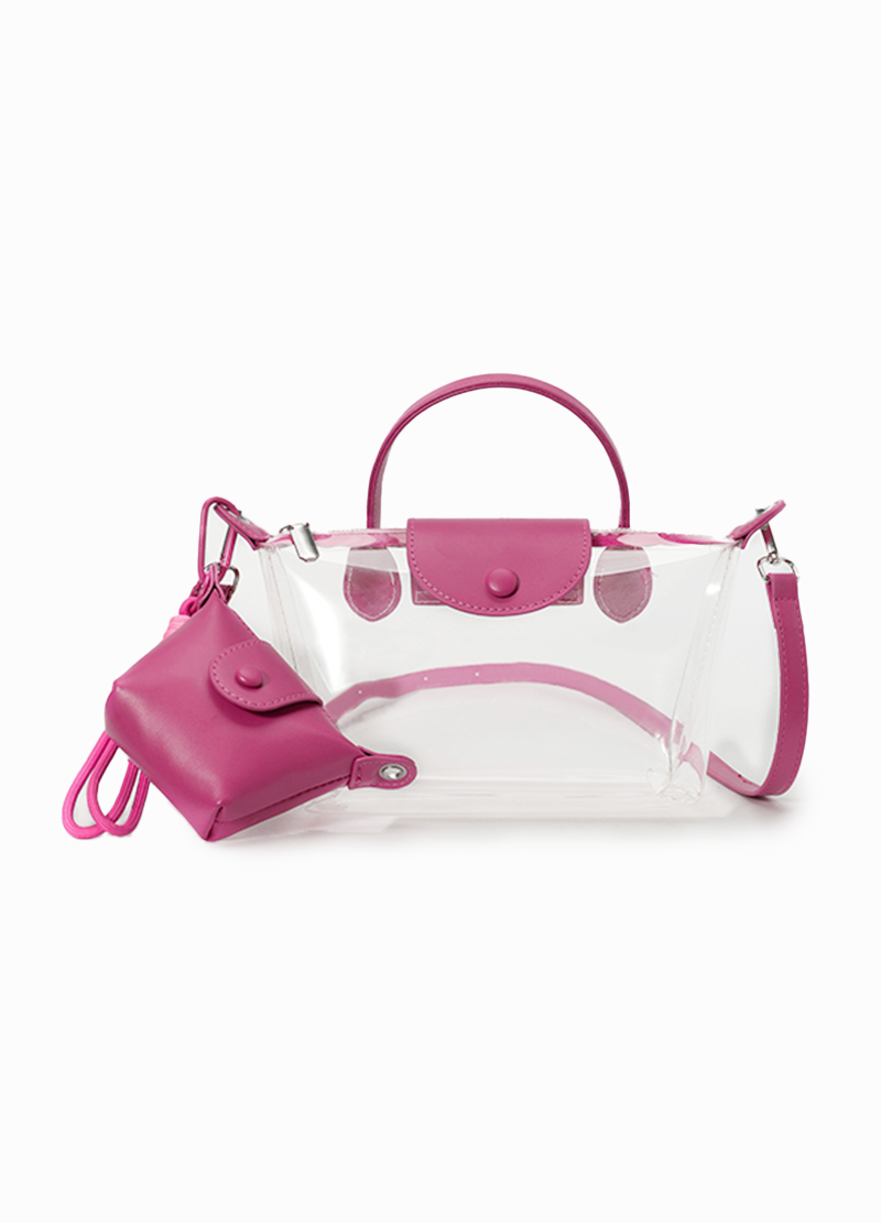 CLEAR PVC BAG WITH A COIN PURSE CHARM(MMA1086) <Bundle>