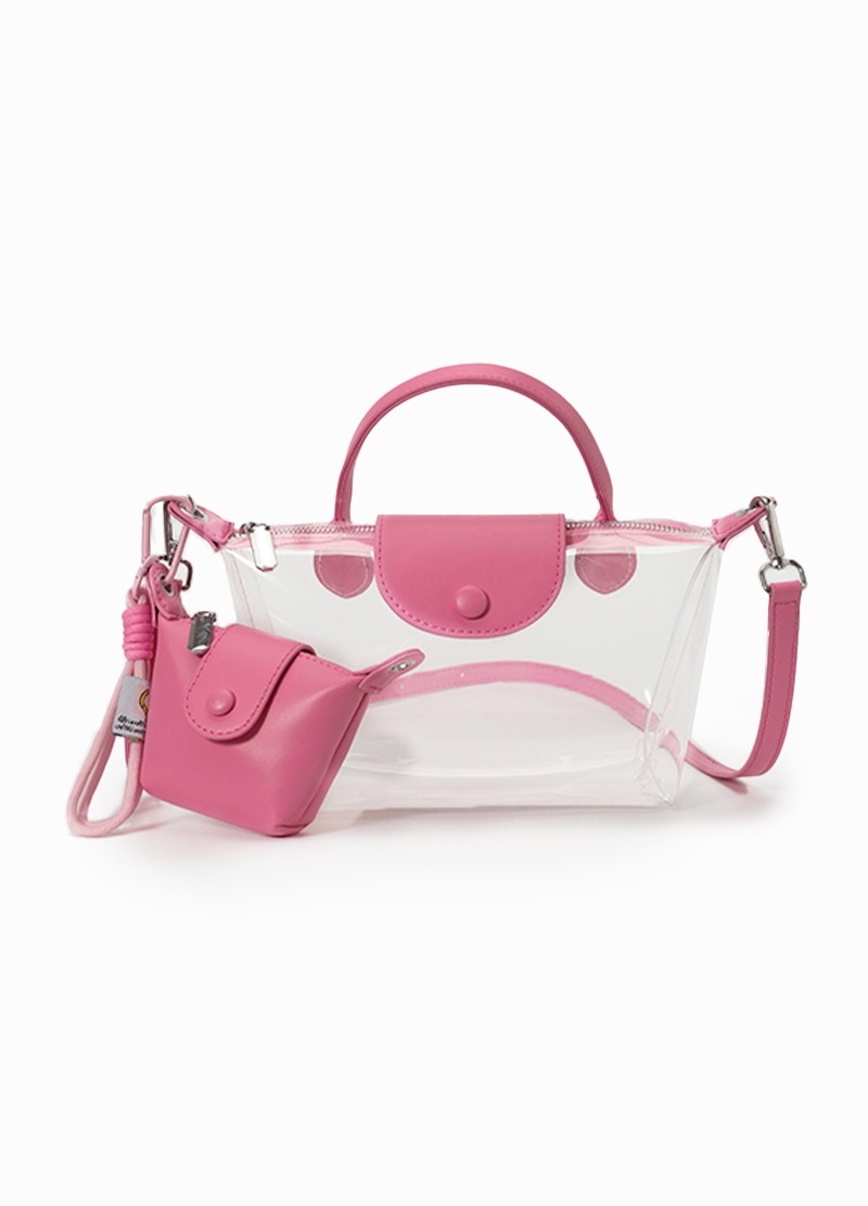 CLEAR PVC BAG WITH A COIN PURSE CHARM(MMA1086) <Bundle>
