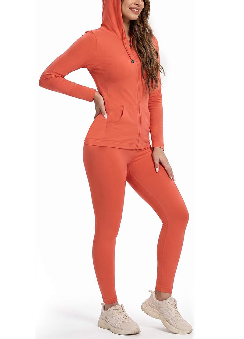 BASIC SEAMLESS HOODIE ZIP UP SET(DWS1001R) <Bundle>