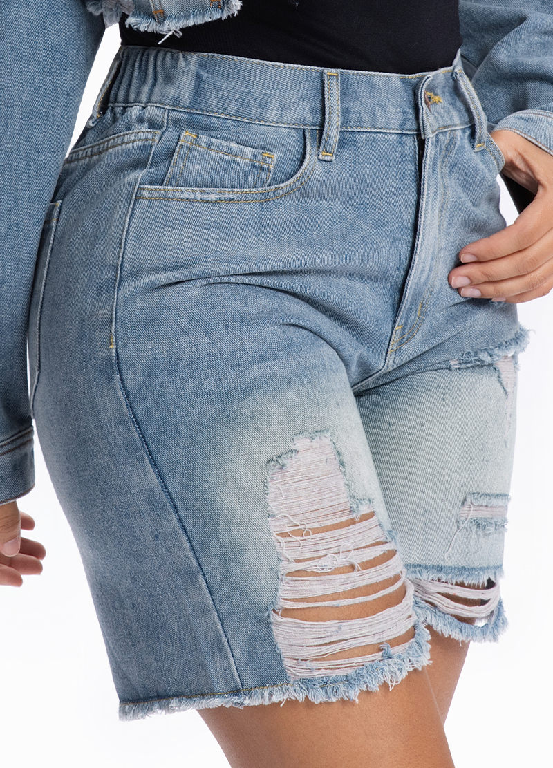 DESTROYED WIDE LEG DENIM PANTS(MMB3002) <Bundle>