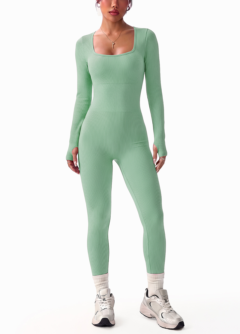 U-NECK BACK CUTOUT & SELF-TIE JUMPSUIT WITH BRA PAD(MMJ1063) <Bundle>