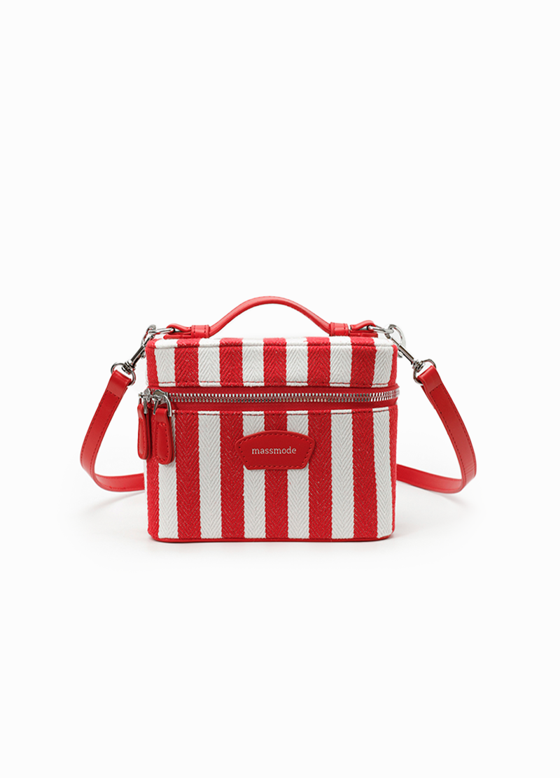 STRIPED CANVAS BOX BAG(MMA1078) <Bundle>