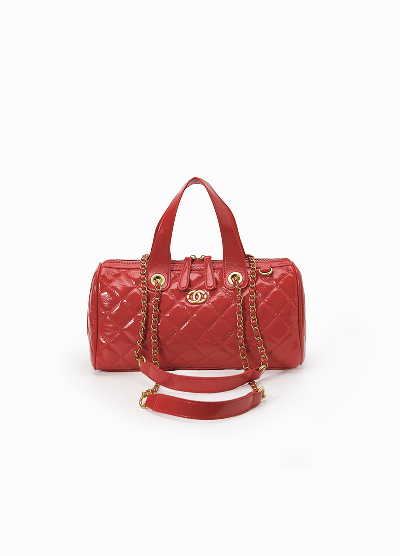 GLOSSY QUILTED CHAIN BAG(MMA1076) <Bundle>
