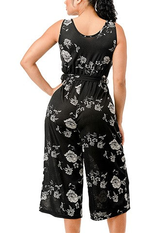 WOMEN'S SURPLICE PRINT JUMPSUIT(J6331) <Bundle>