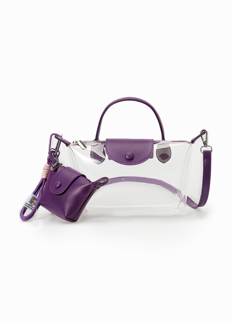 CLEAR PVC BAG WITH A COIN PURSE CHARM(MMA1086) <Bundle>