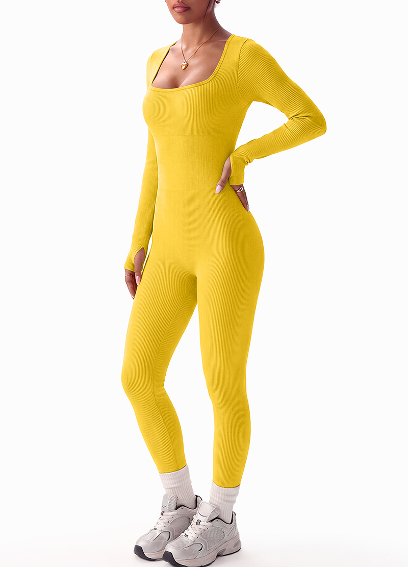 U-NECK BACK CUTOUT & SELF-TIE JUMPSUIT WITH BRA PAD(MMJ1063) <Bundle>