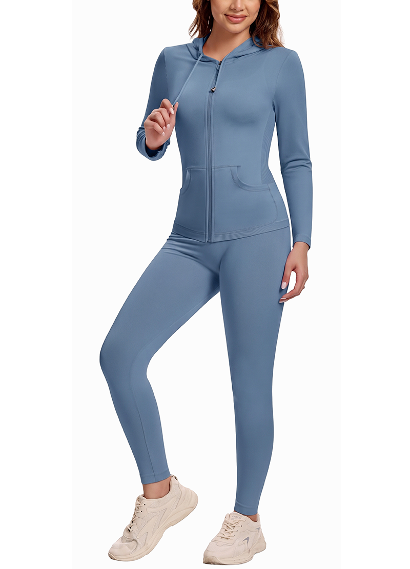BASIC SEAMLESS HOODIE ZIP UP SET(DWS1001R) <Bundle>