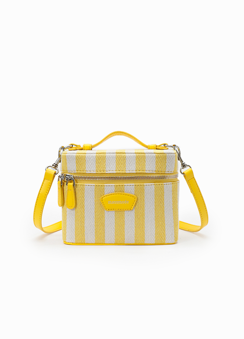 STRIPED CANVAS BOX BAG(MMA1078) <Bundle>