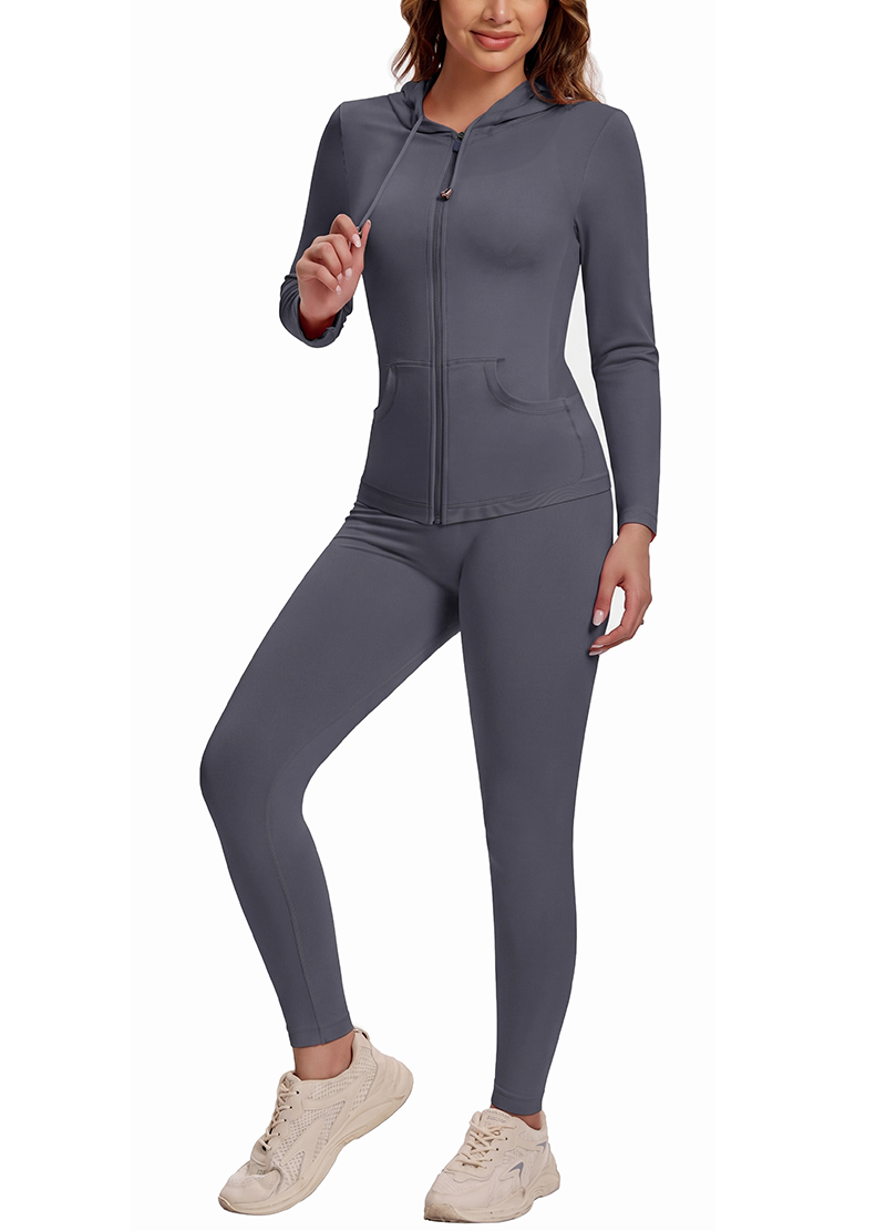 BASIC SEAMLESS HOODIE ZIP UP SET(DWS1001R) <Bundle>