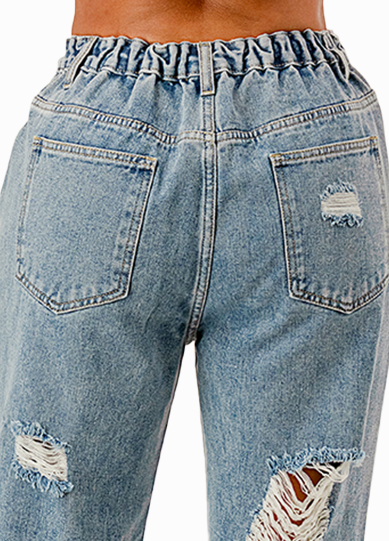 DESTROYED WIDE LEG DENIM PANTS(MMB2003) <Bundle>