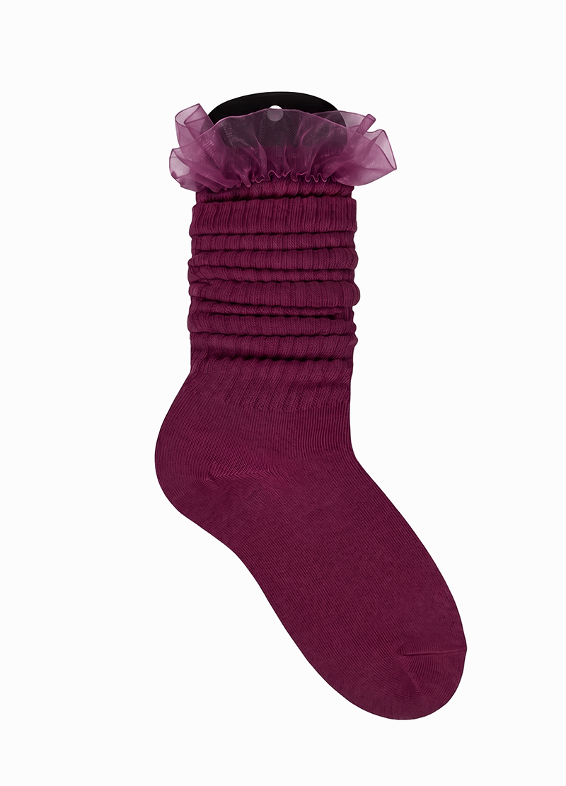 COLORFUL MESH LACE SLOUCH SOCKS(DWA5004) <Bundle>