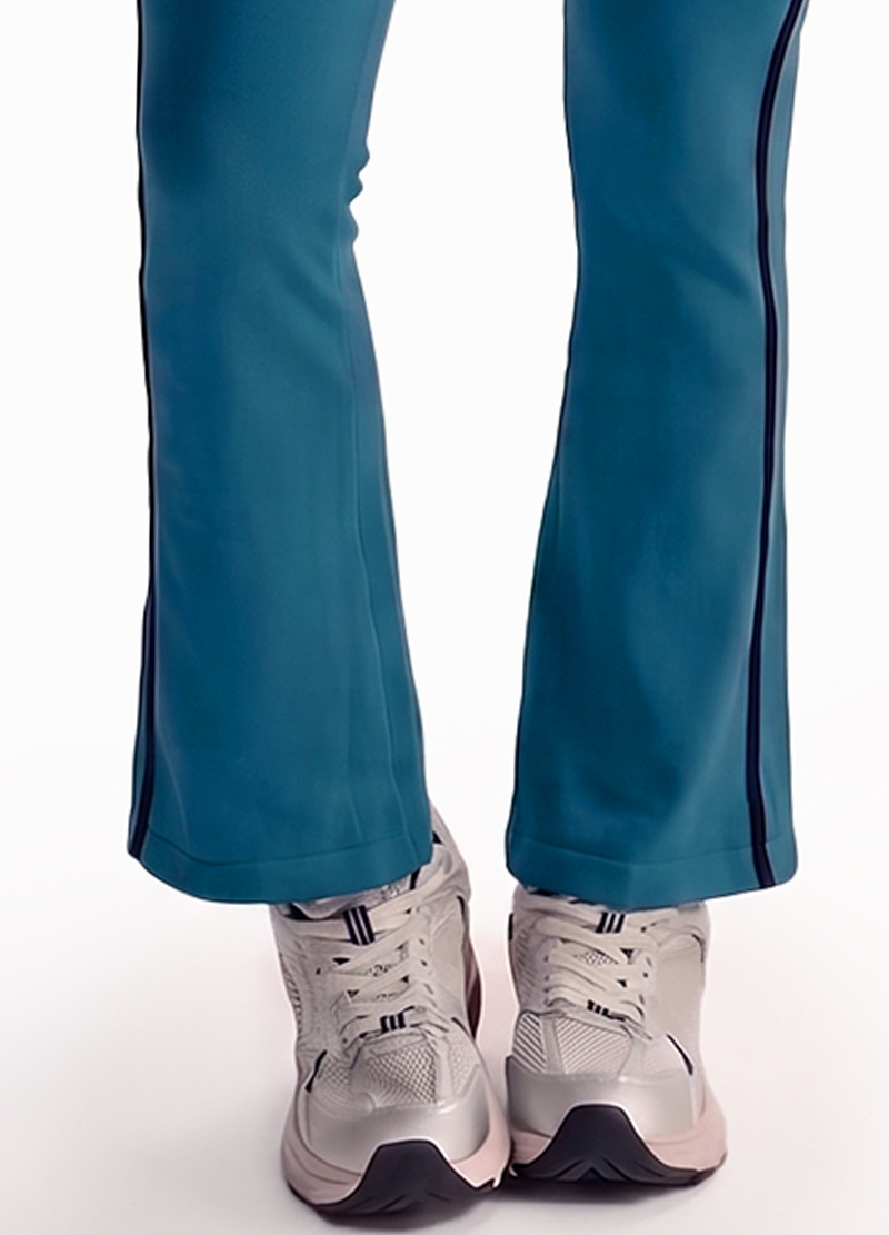 CONTRAST PIPING RIBBED LONG SLEEVE FLARED PANTS SET(MMS3024) <Bundle>