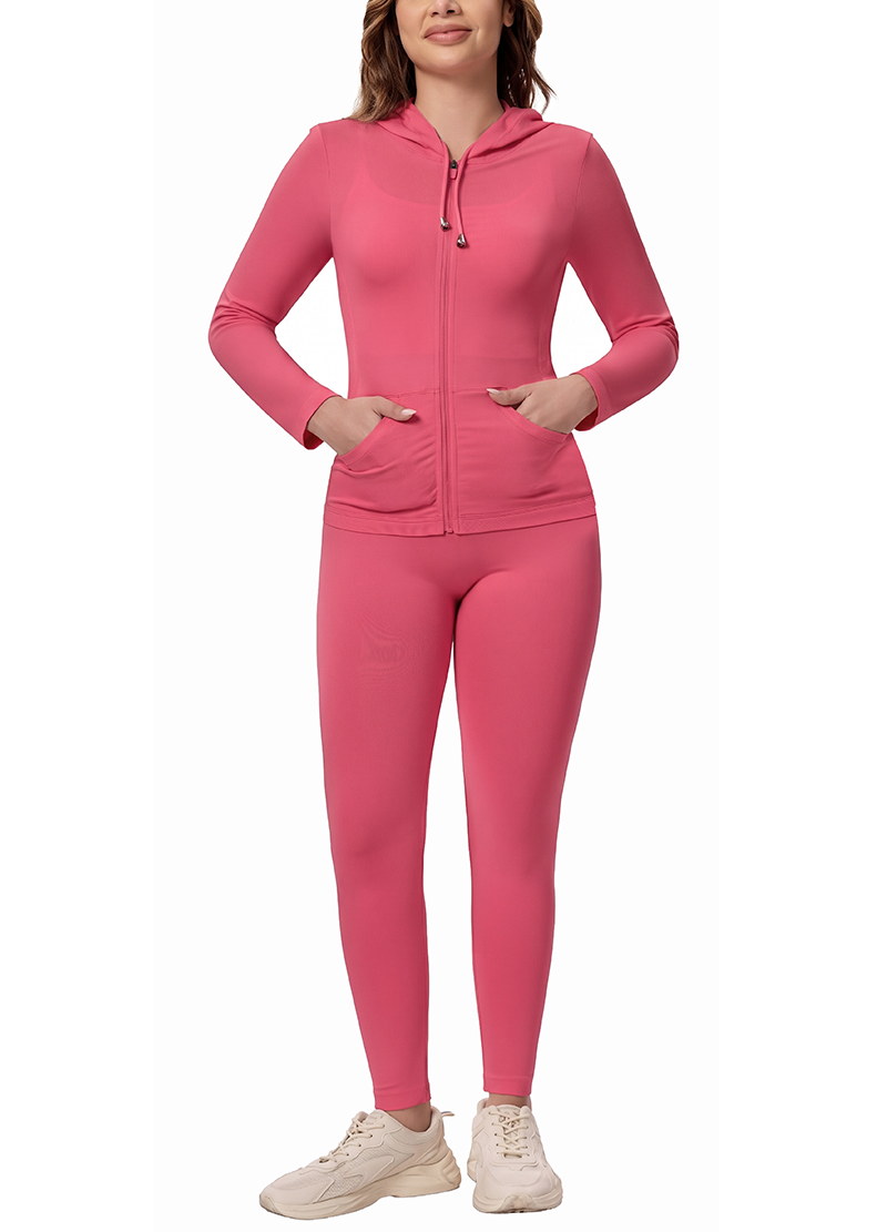 BASIC SEAMLESS HOODIE ZIP UP SET(DWS1001R) <Bundle>