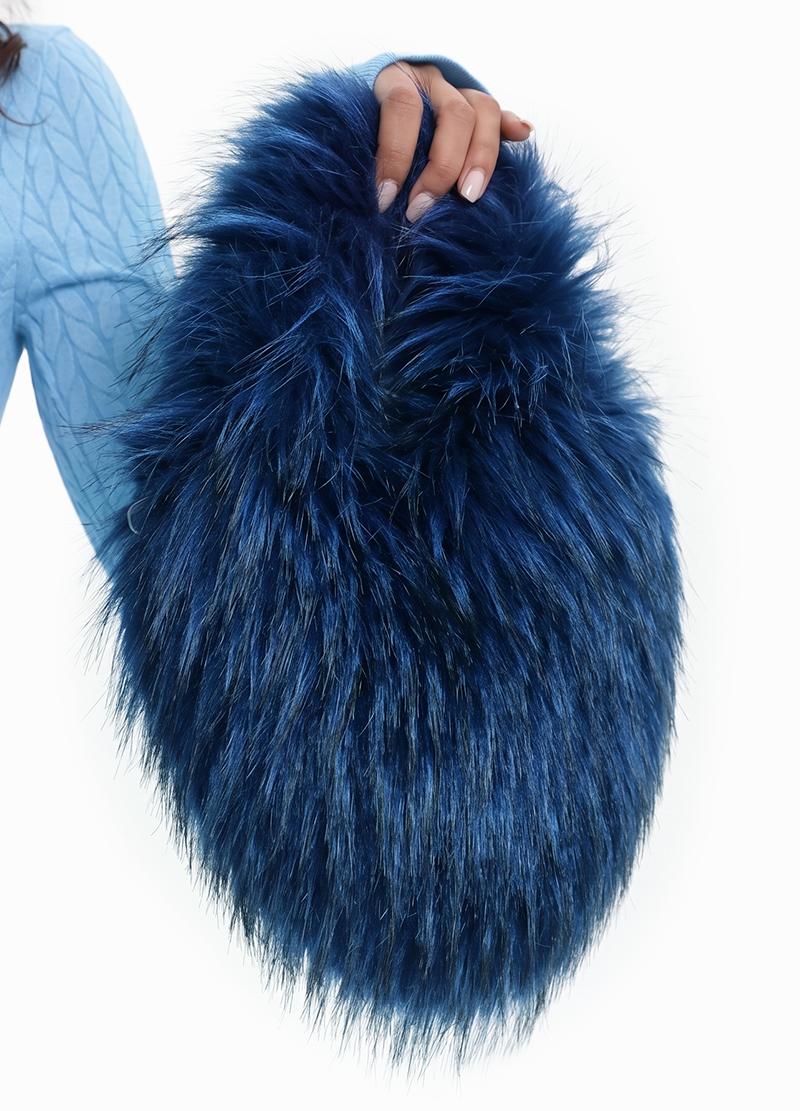 FUZZY FAUX FUR HEART SMALL BAG(MMA1066) <Bundle>