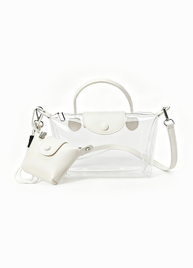 CLEAR PVC BAG WITH A COIN PURSE CHARM(MMA1086) <Bundle>