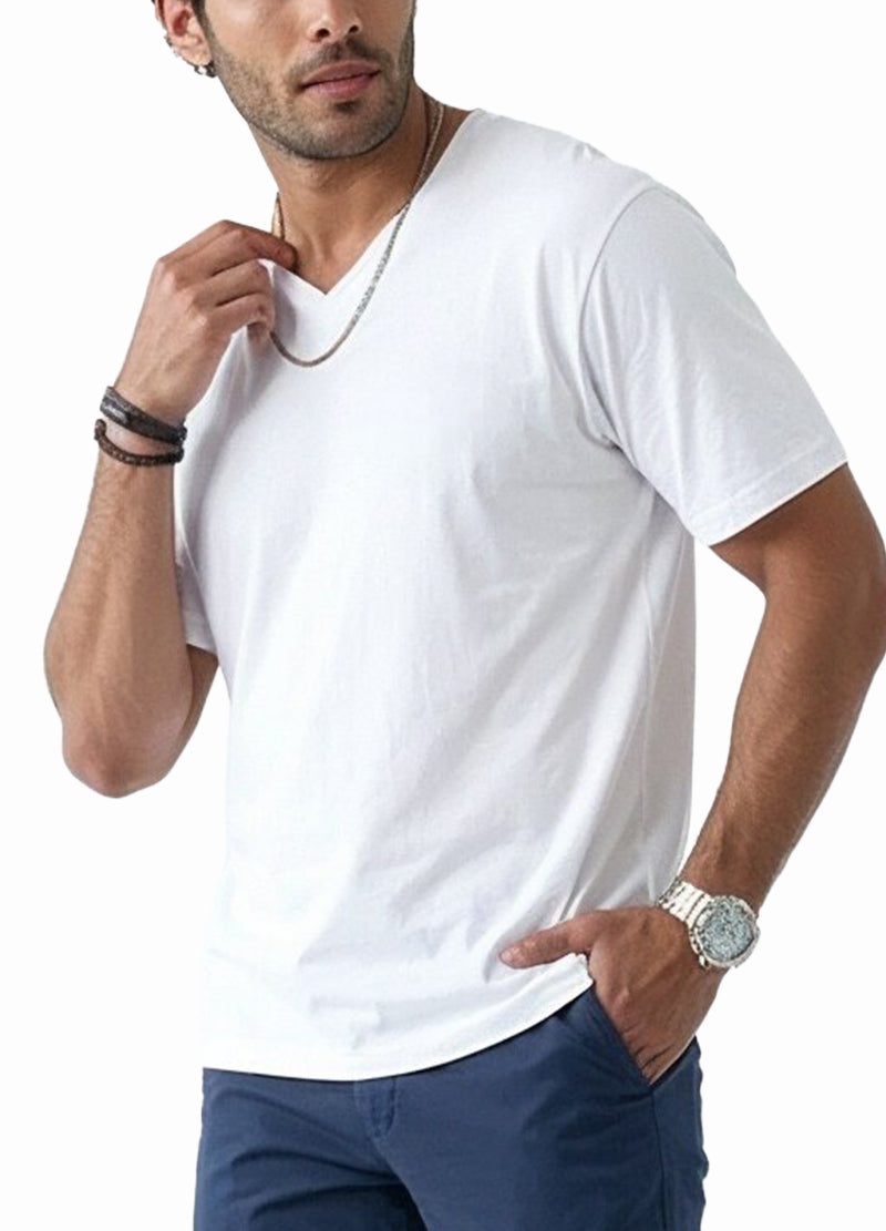 DODO MEN'S BASIC V NECK T SHIRT(DMT2101) <Bundle>