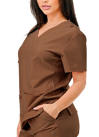 SCRUBS TOP WITH SIDE RIB(DWH1001) <Bundle>