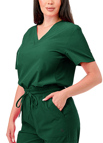 SCRUBS TOP WITH SIDE RIB(DWH1001) <Bundle>