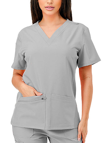 SCRUBS TOP WITH SIDE RIB(DWH1001) <Bundle>