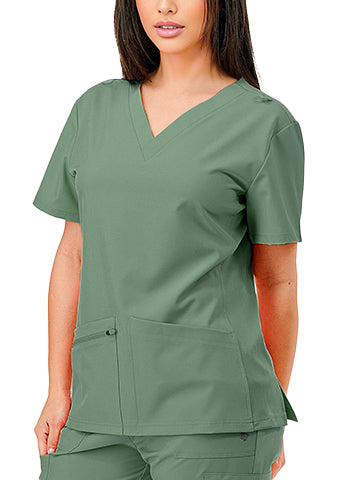 SCRUBS TOP WITH SIDE RIB(DWH1001) <Bundle>