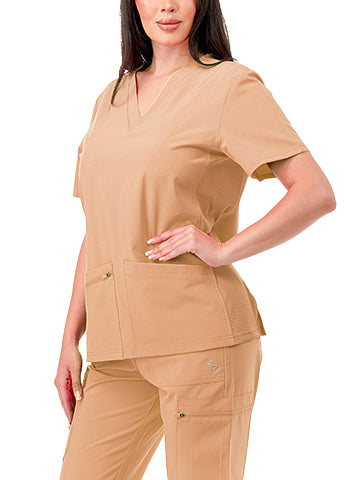 SCRUBS TOP WITH SIDE RIB(DWH1001) <Bundle>