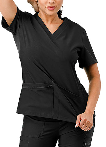 SCRUBS TOP WITH SIDE RIB(DWH1001) <Bundle>