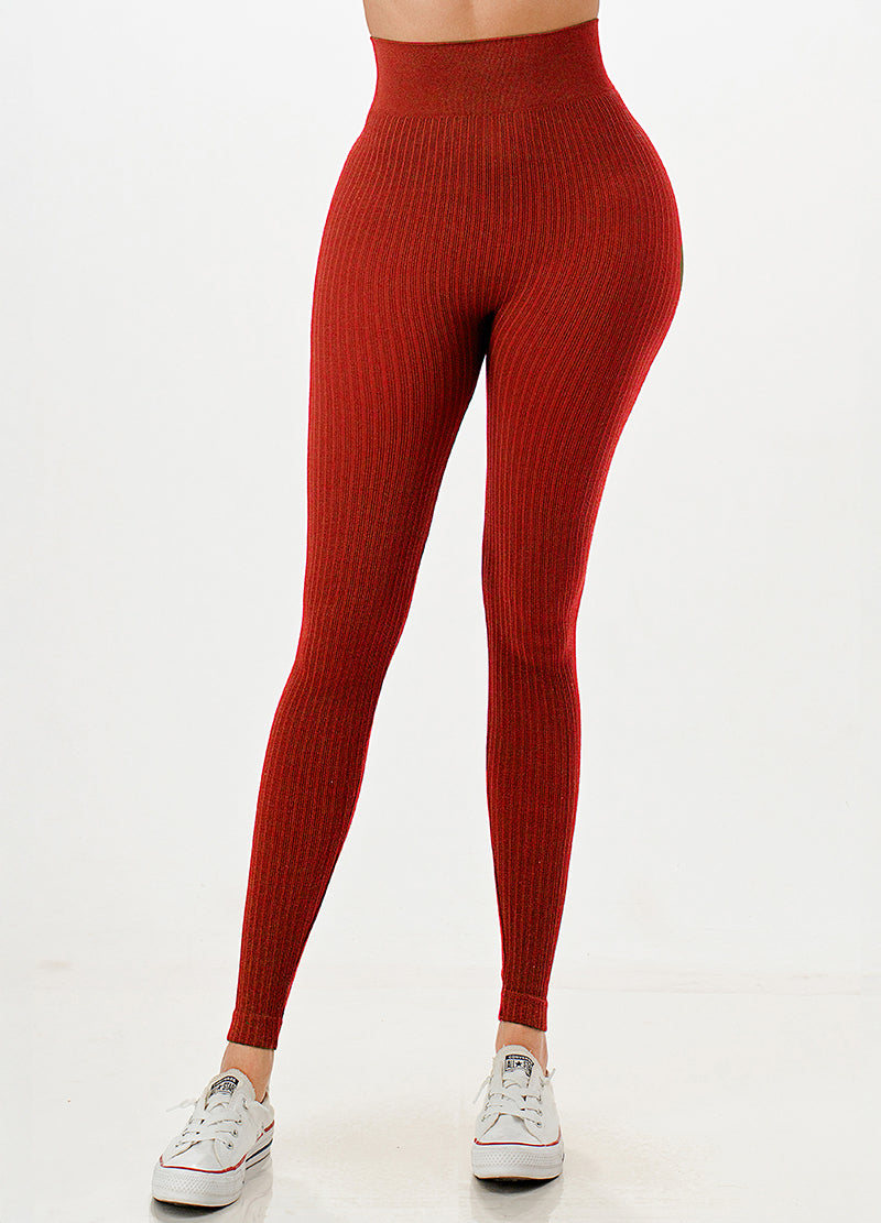 SEAMLESS RIB LEGGINGS(DWL5001) <Bundle>