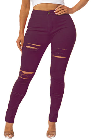 COLORFUL SUPER STRETCH HIGH WAIST SKINNY PANTS(DWP2003P) <Bundle>