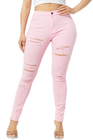COLORFUL SUPER STRETCH HIGH WAIST SKINNY PANTS(DWP2003P) <Bundle>