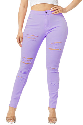 COLORFUL SUPER STRETCH HIGH WAIST SKINNY PANTS(DWP2003) <Bundle>
