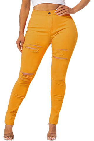 COLORFUL SUPER STRETCH HIGH WAIST SKINNY PANTS(DWP2003) <Bundle>