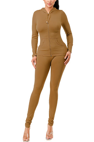 BASIC SEAMLESS HOODIE ZIP UP SET(DWS1001R) <Bundle>